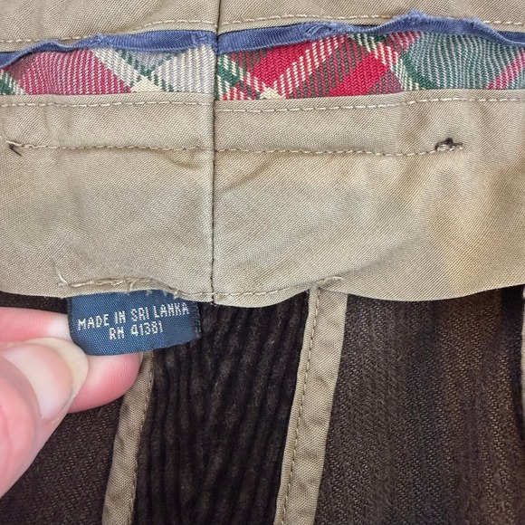 Vintage VTG Polo Ralph Lauren Andrew Corduroy Pleated Pants Mens 35x30 - Picture 7 of 15